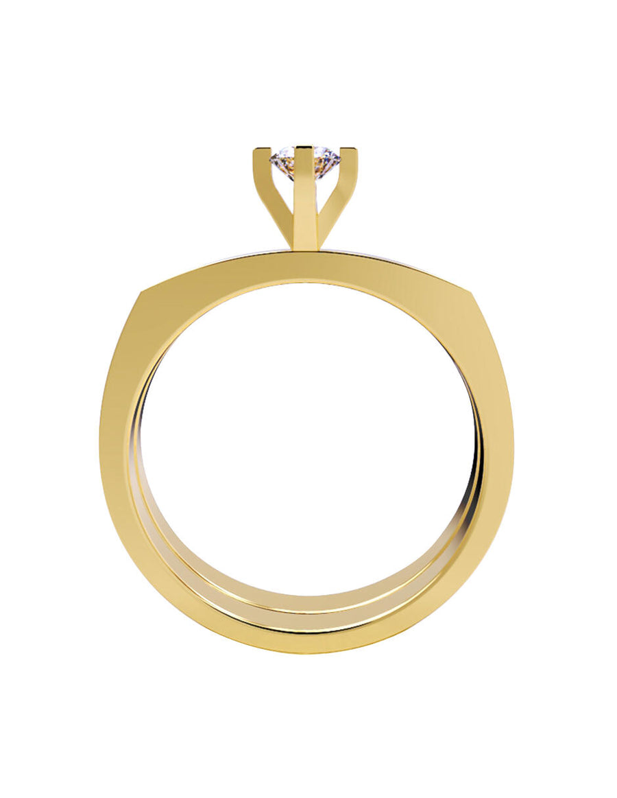 ANILLO DE ORO CON CIRCONIA