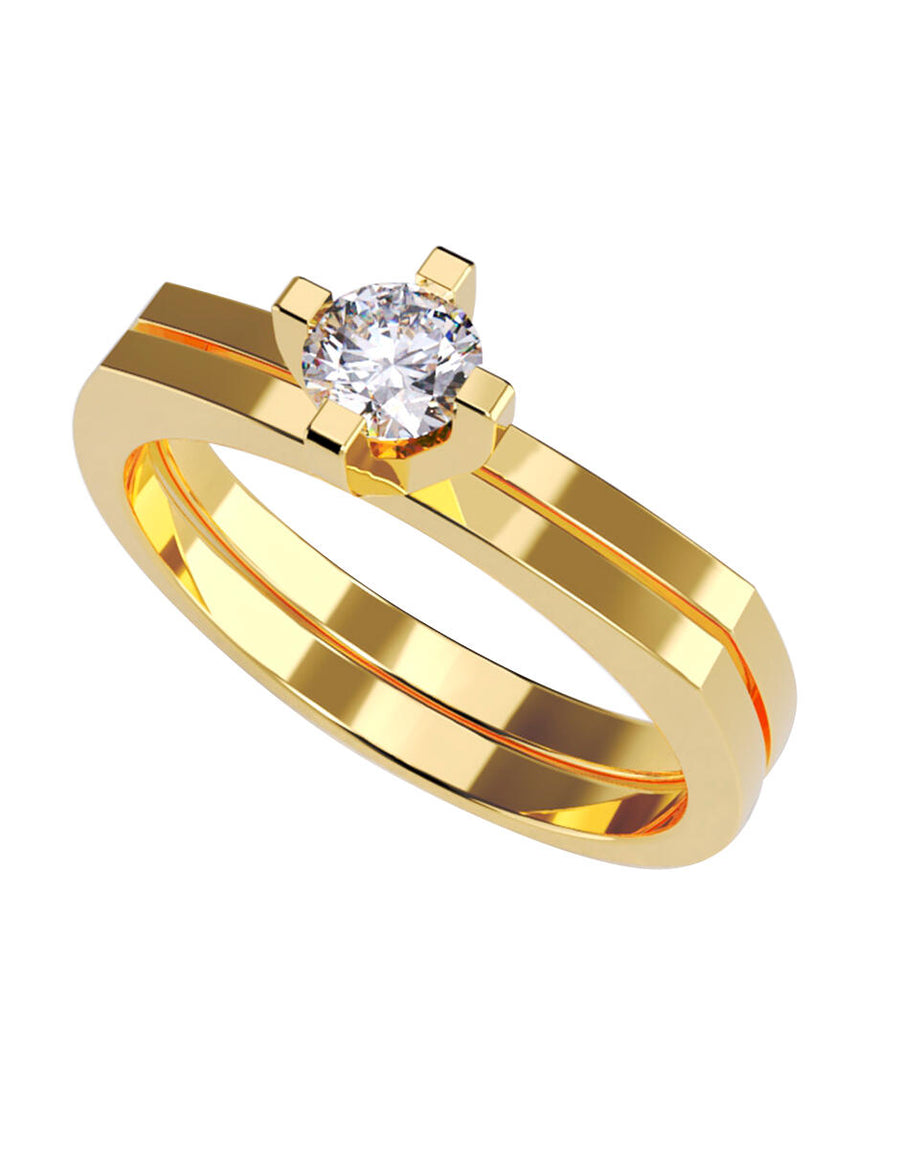 ANILLO DE ORO CON CIRCONIA