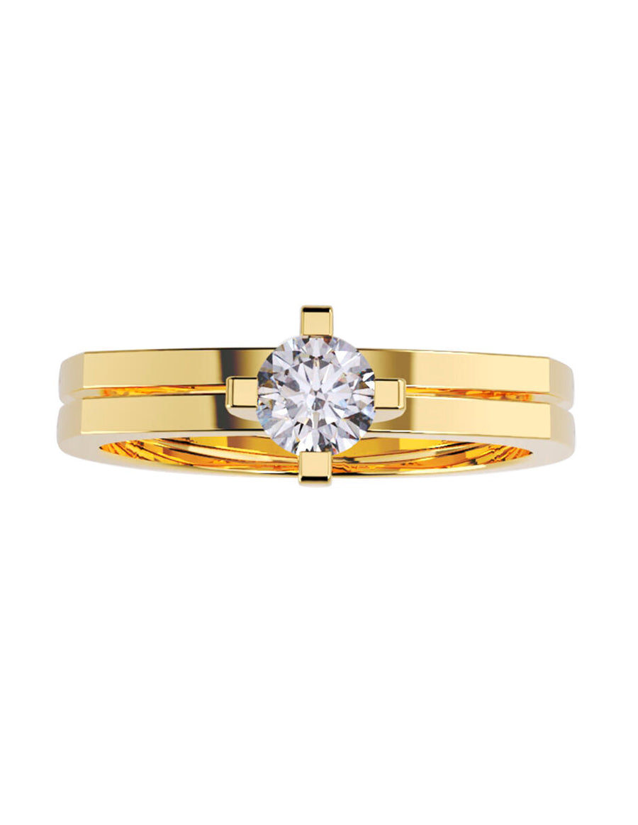 ANILLO DE ORO CON CIRCONIA
