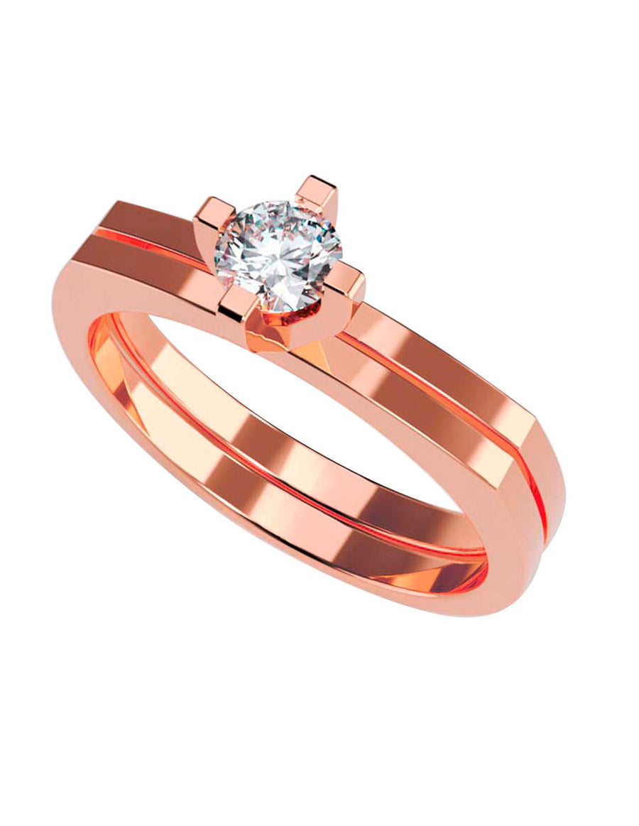 ANILLO DE ORO CON CIRCONIA