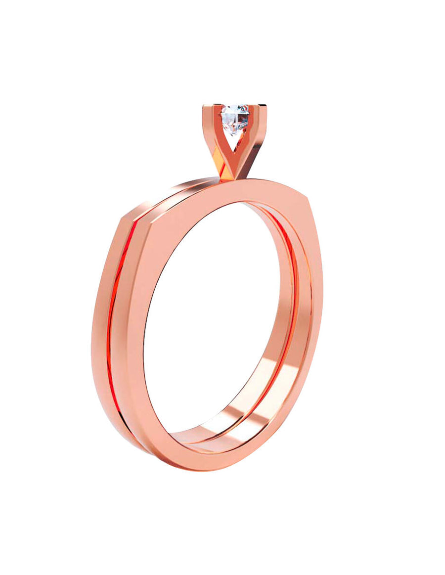 ANILLO DE ORO CON CIRCONIA
