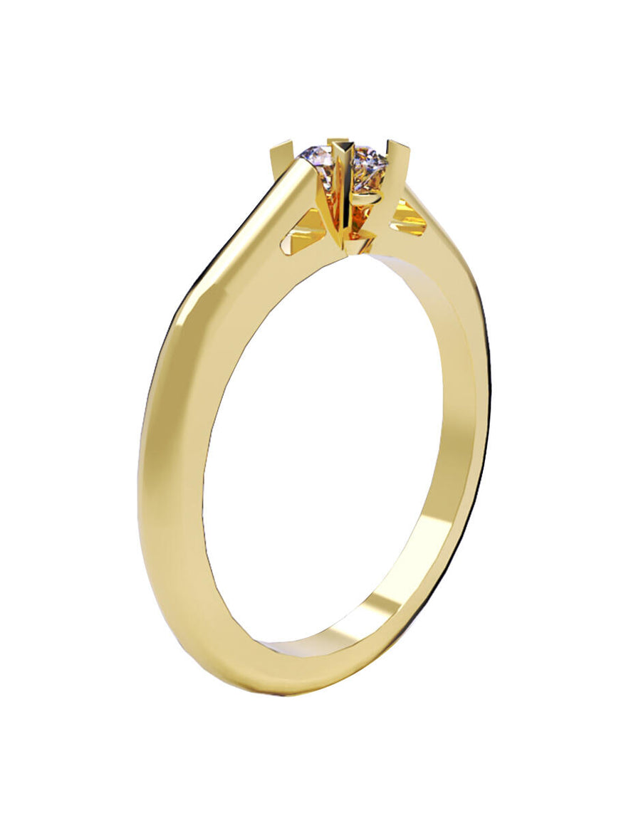 ANILLO DE ORO CON CIRCONIA