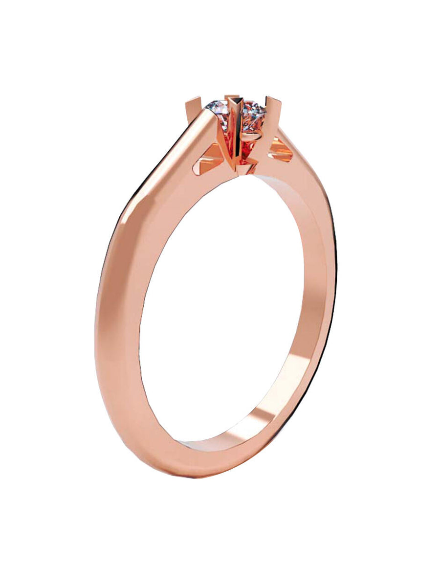 ANILLO DE ORO CON CIRCONIA