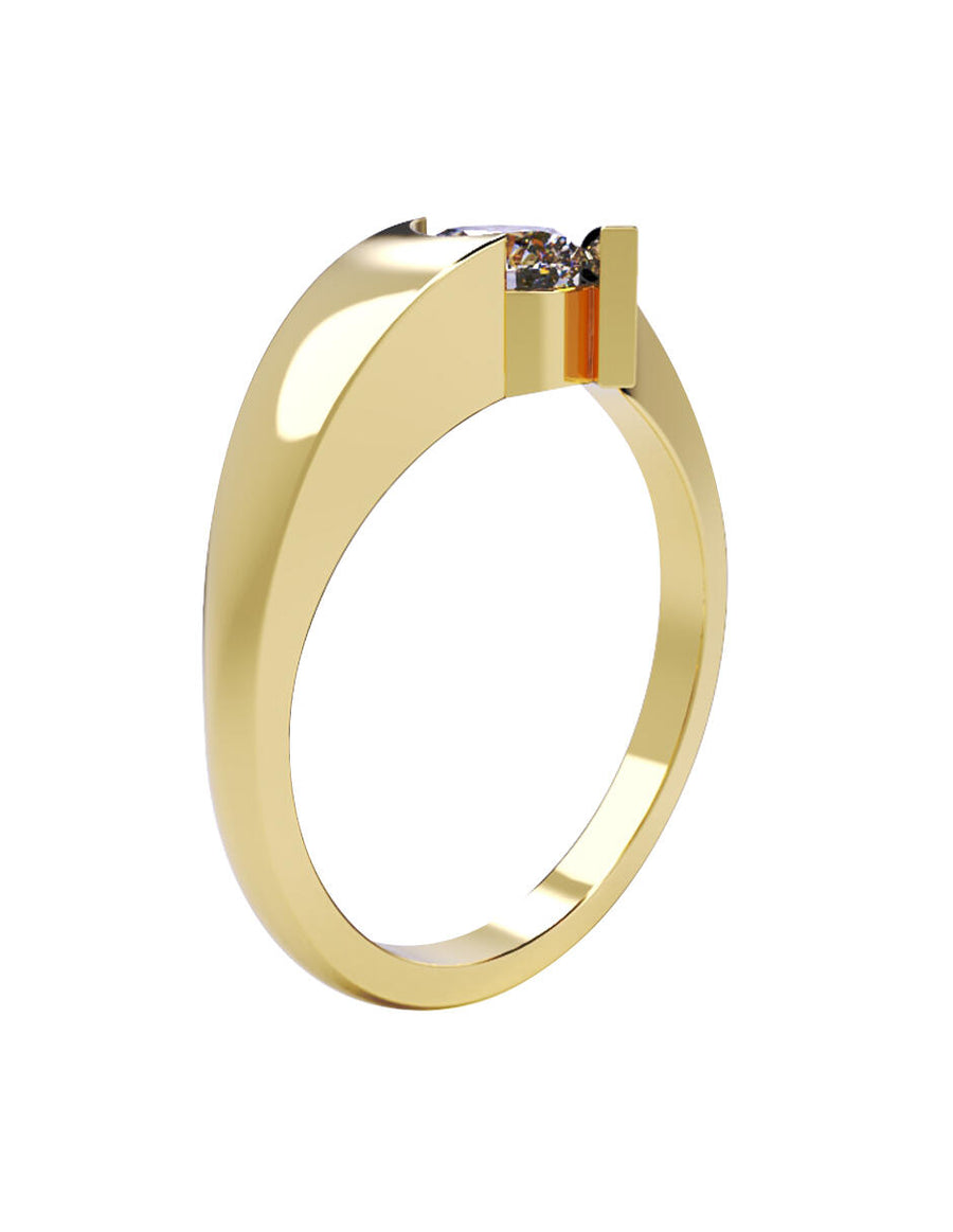 ANILLO DE ORO CON CIRCONIA