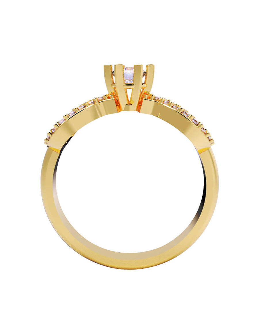 ANILLO DE ORO CON CIRCONIA