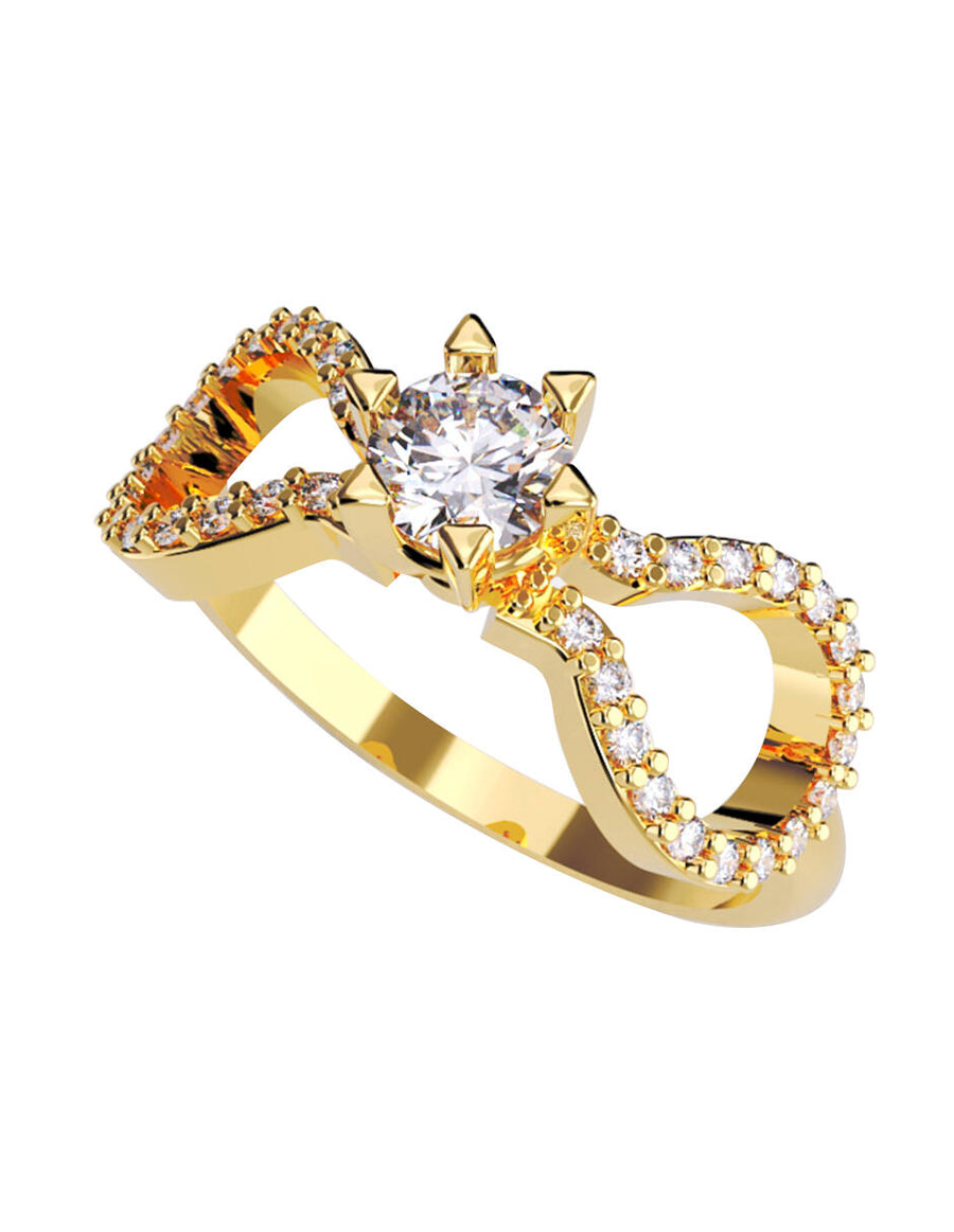 ANILLO DE ORO CON CIRCONIA