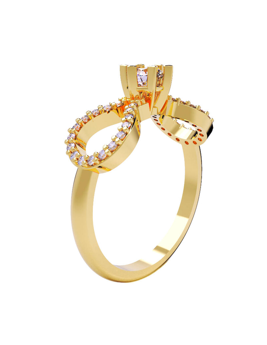 ANILLO DE ORO CON CIRCONIA
