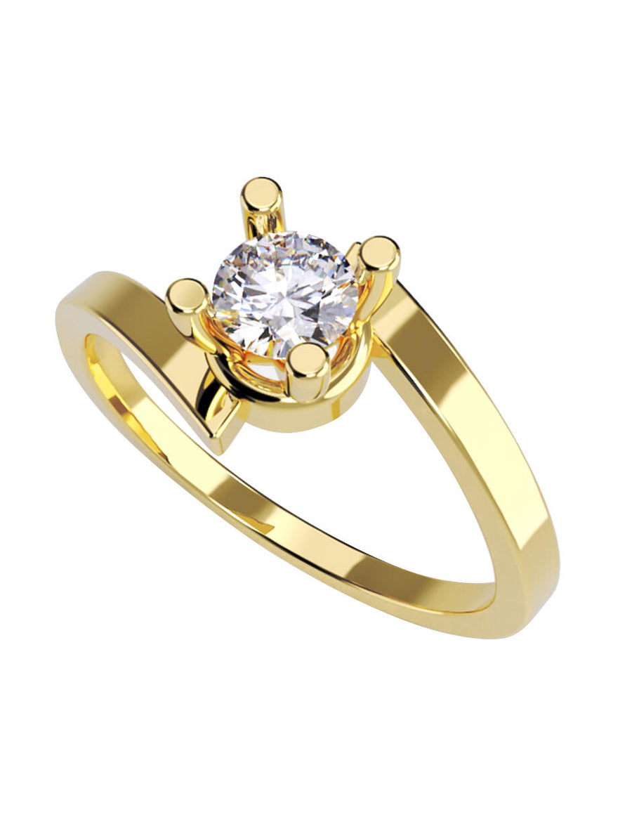 ANILLO DE ORO CON CIRCONIA