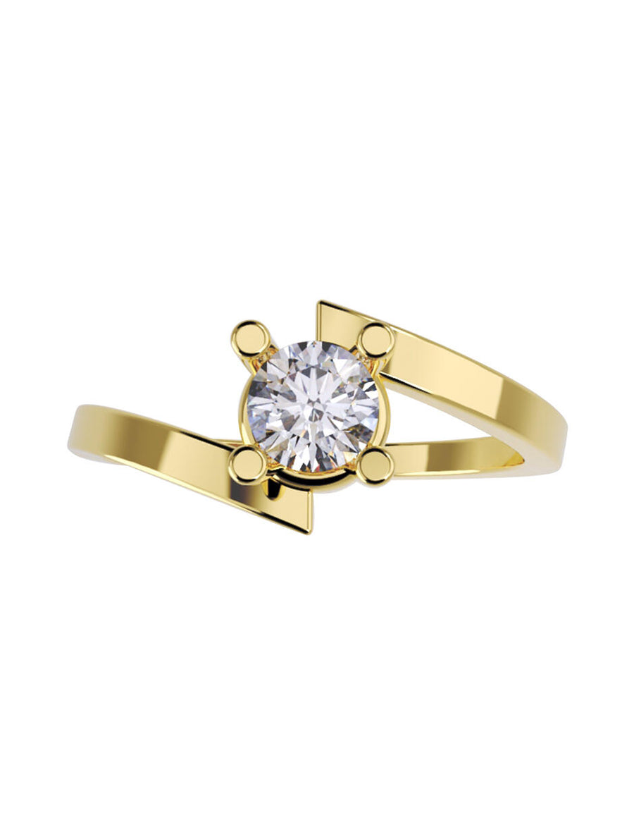 ANILLO DE ORO CON CIRCONIA