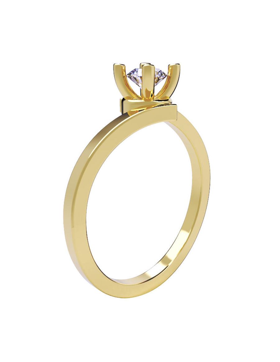 ANILLO DE ORO CON CIRCONIA