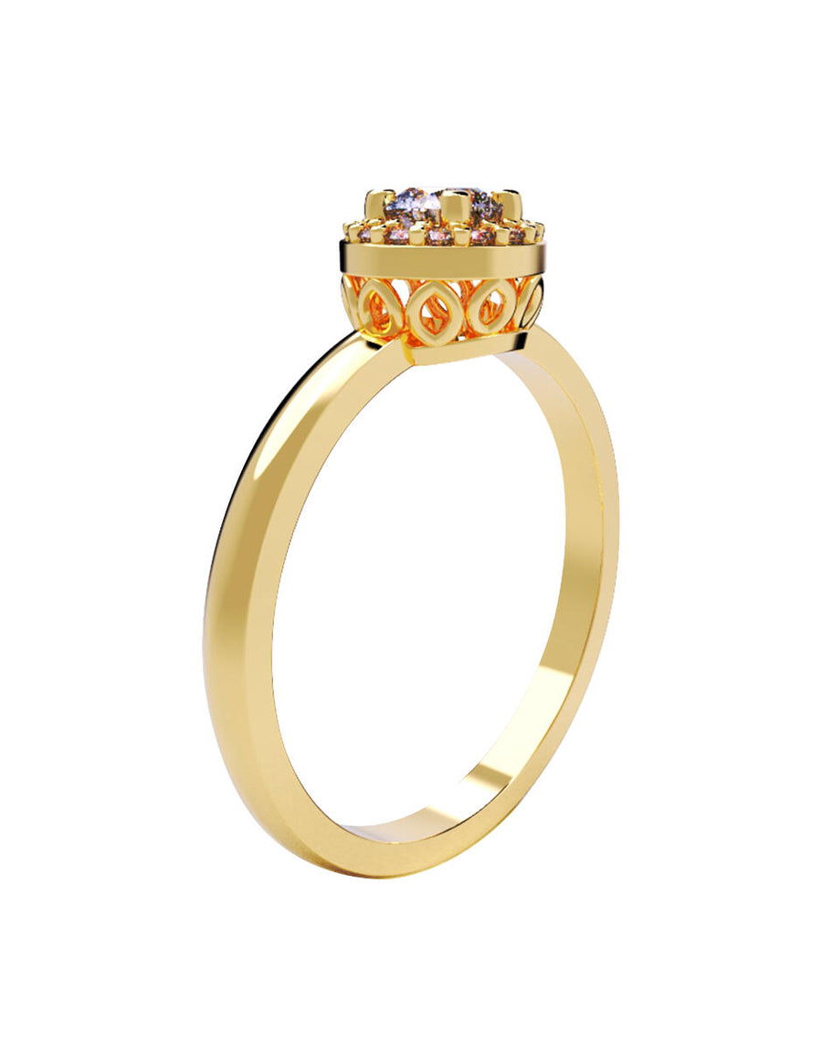 ANILLO DE ORO CON CIRCONIA