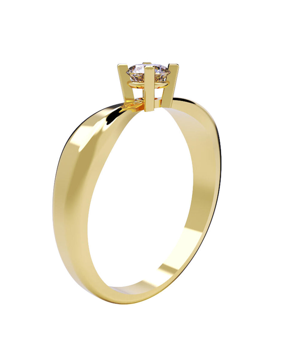 ANILLO DE ORO CON CIRCONIA
