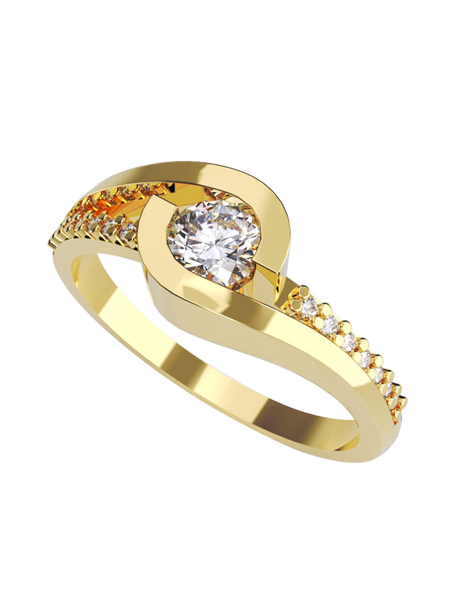ANILLO DE ORO CON CIRCONIA