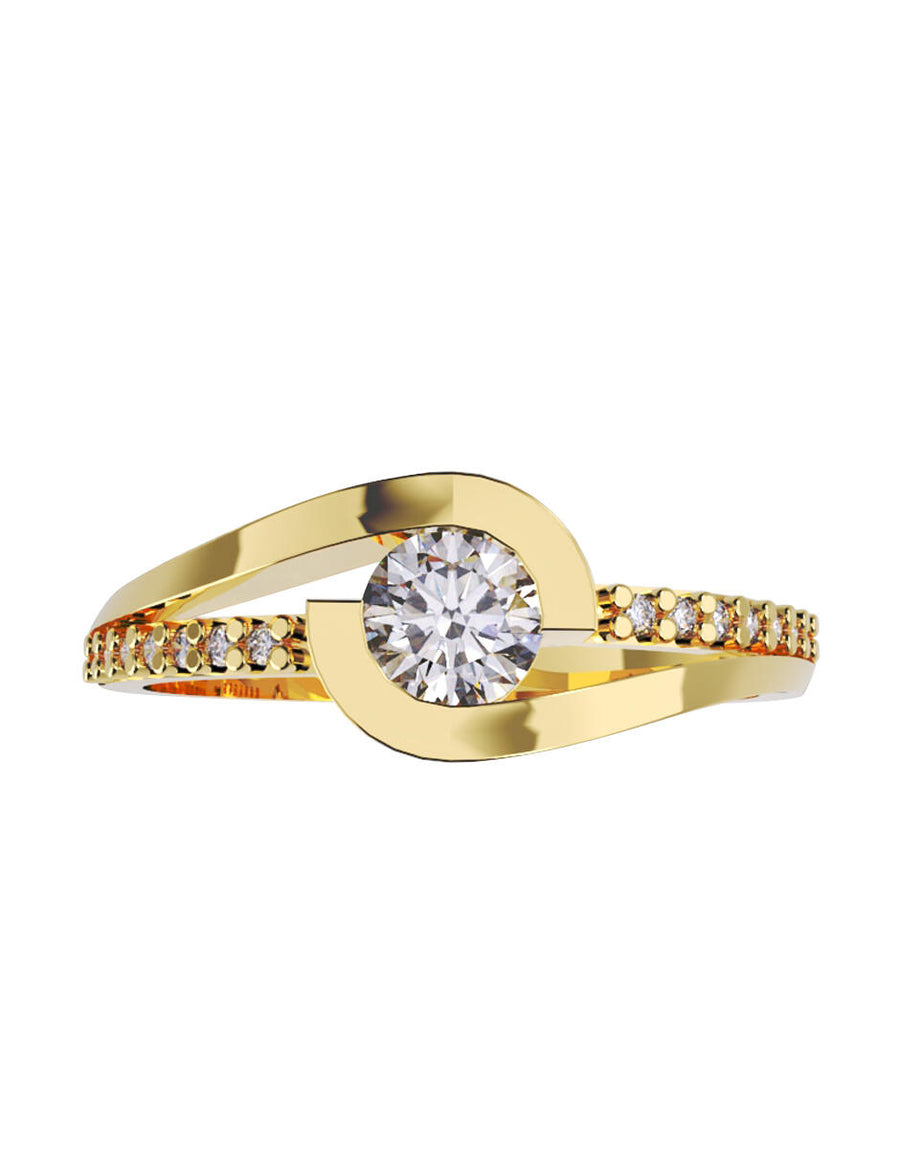 ANILLO DE ORO CON CIRCONIA