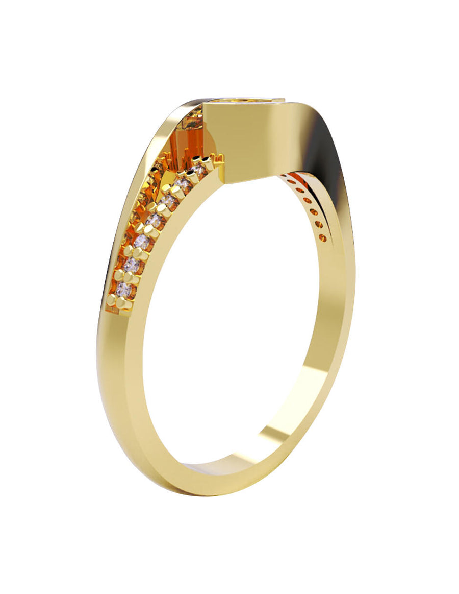 ANILLO DE ORO CON CIRCONIA
