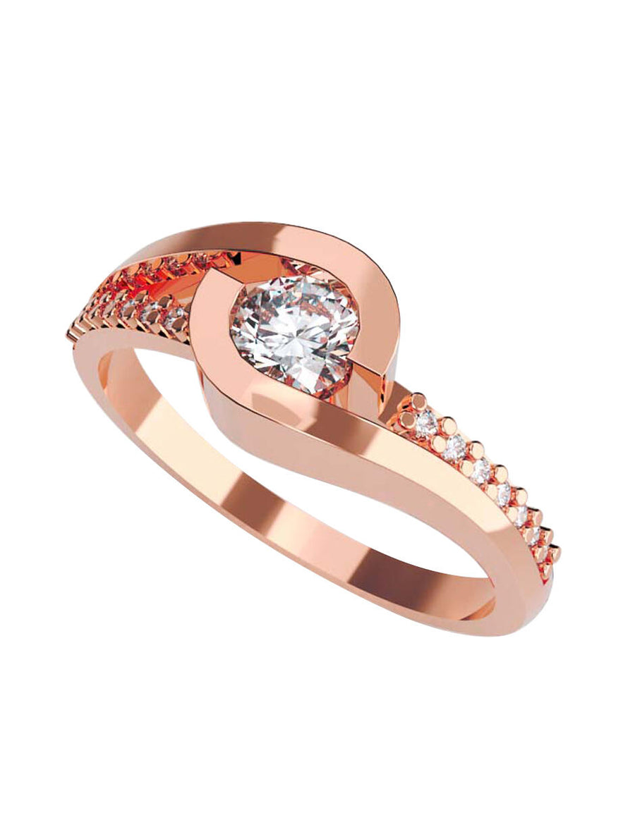 ANILLO DE ORO CON CIRCONIA