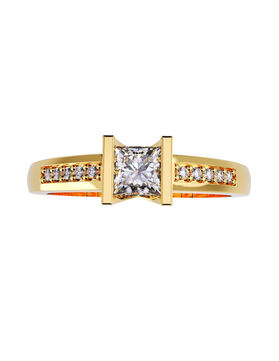 ANILLO DE ORO CON CIRCONIA