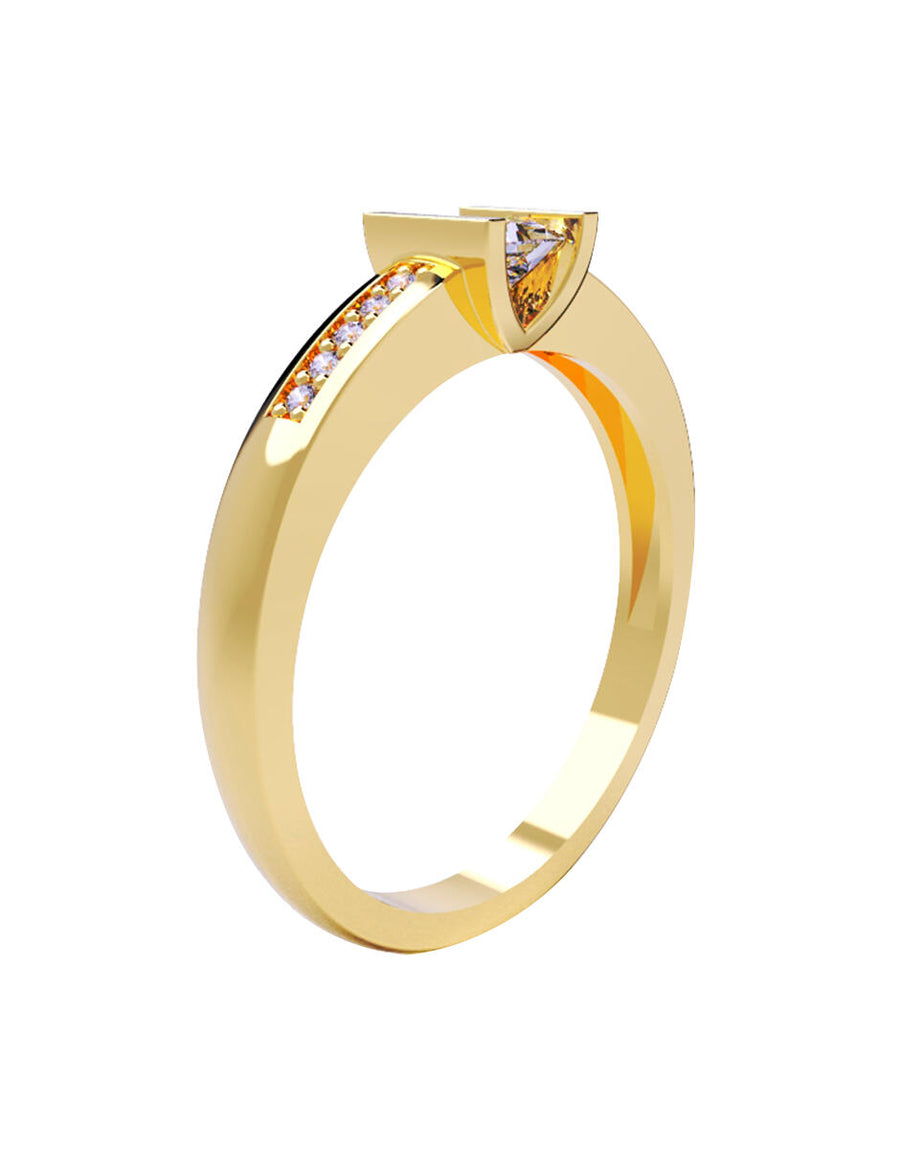 ANILLO DE ORO CON CIRCONIA