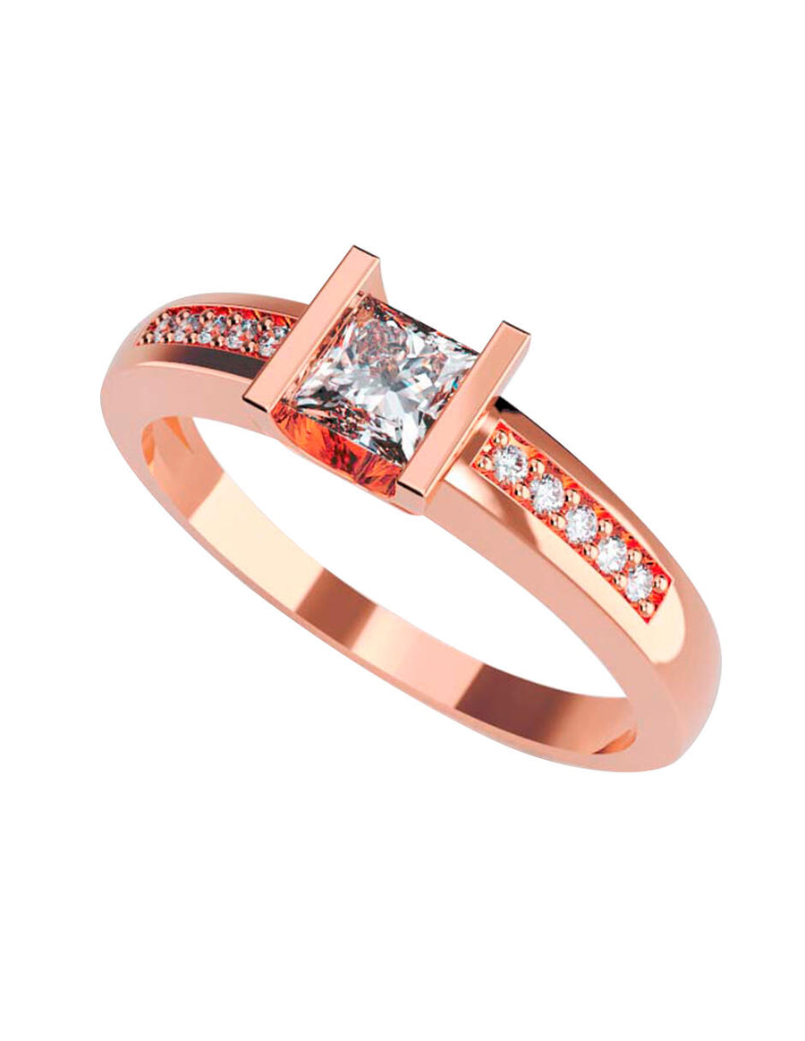ANILLO DE ORO CON CIRCONIA