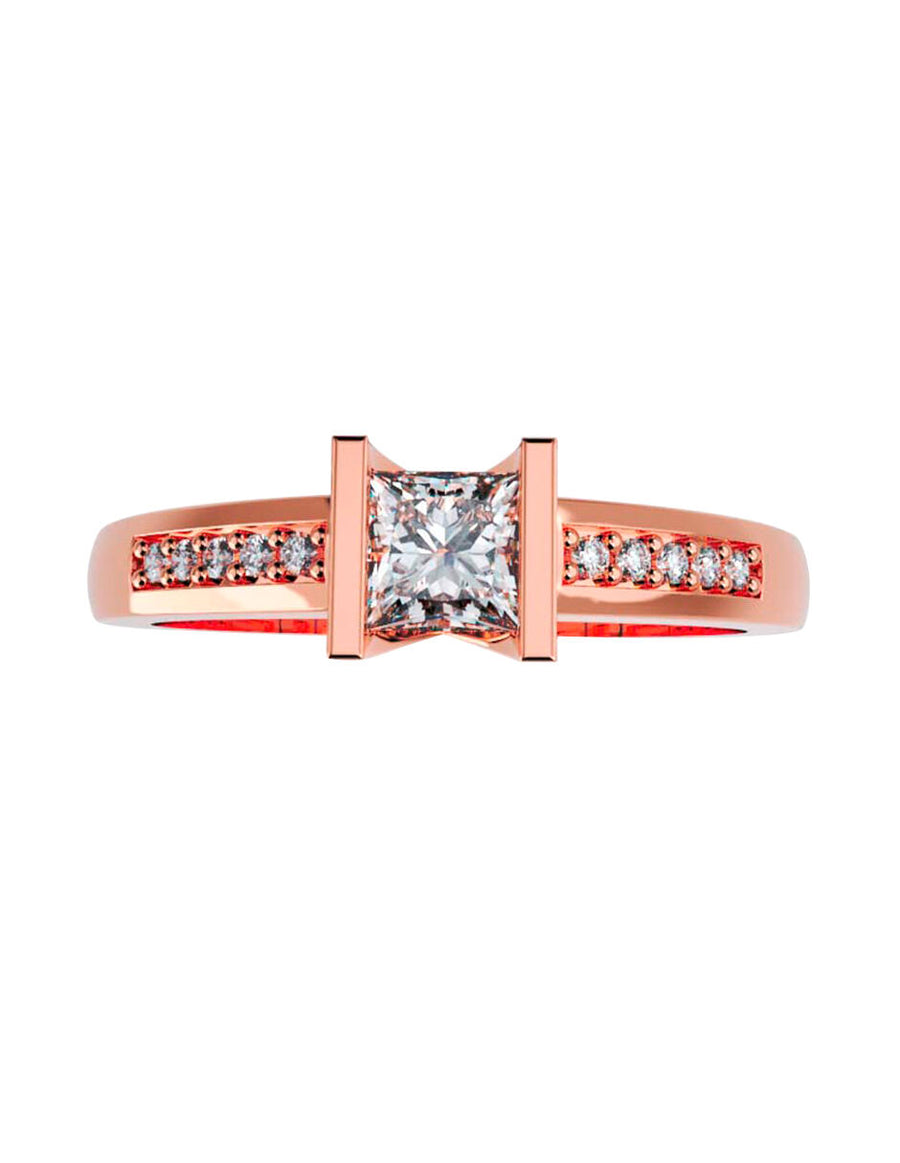 ANILLO DE ORO CON CIRCONIA