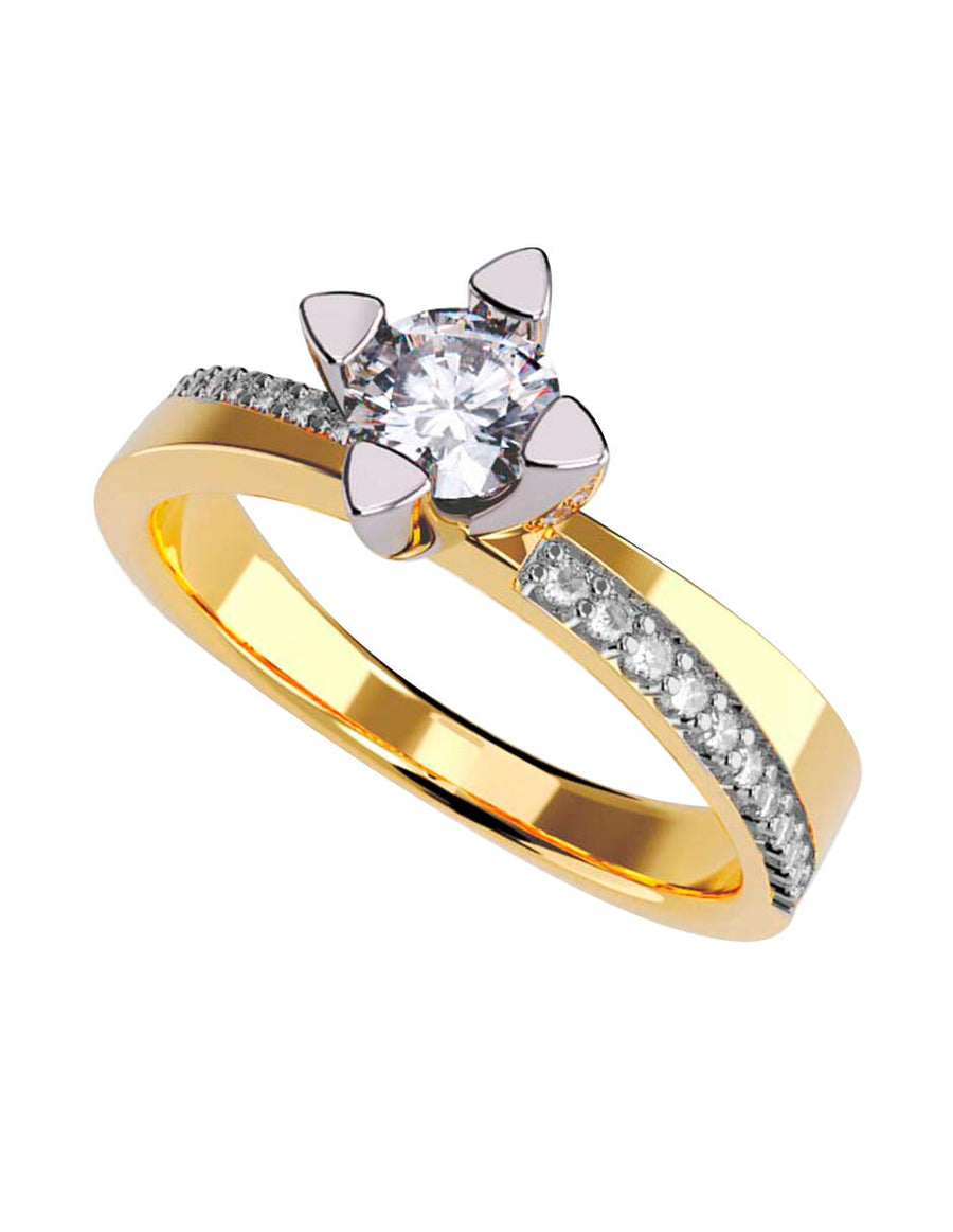 ANILLO DE ORO CON CIRCONIA
