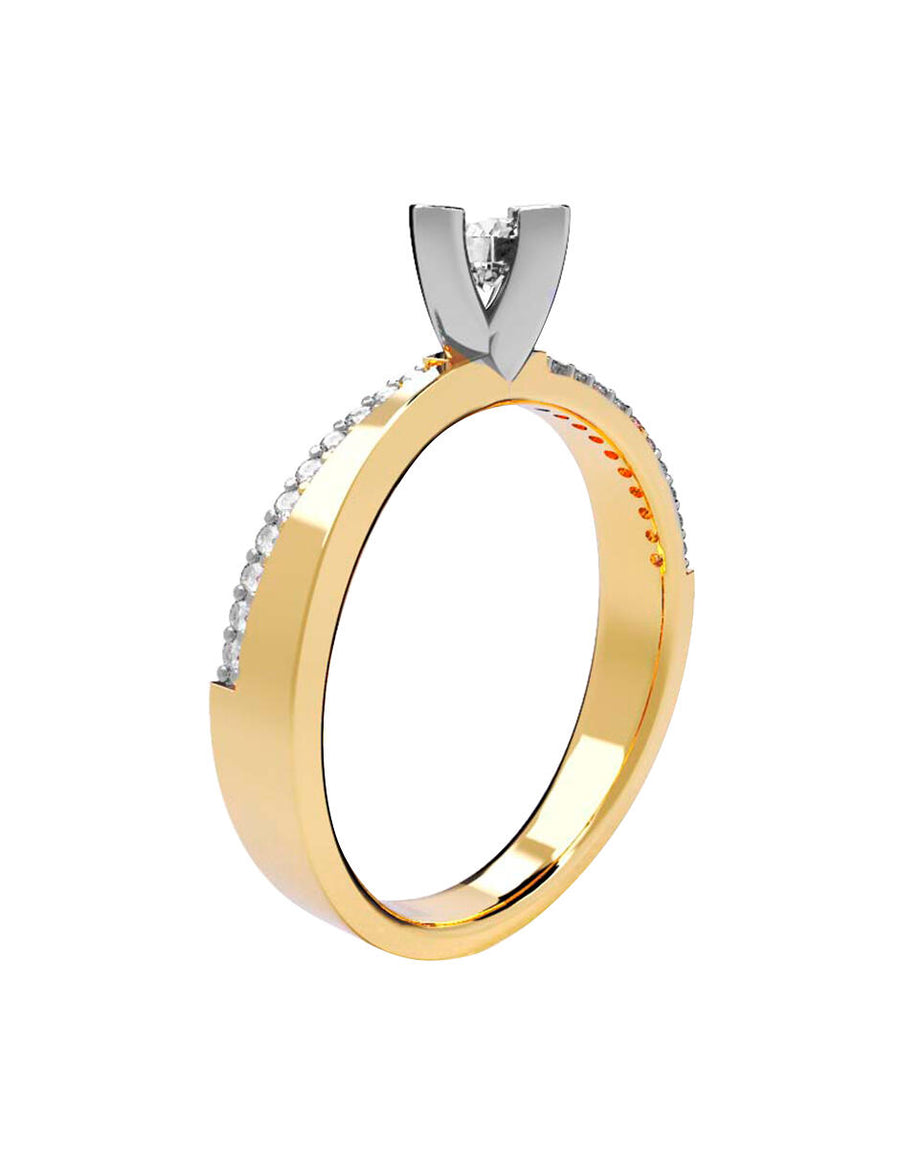ANILLO DE ORO CON CIRCONIA