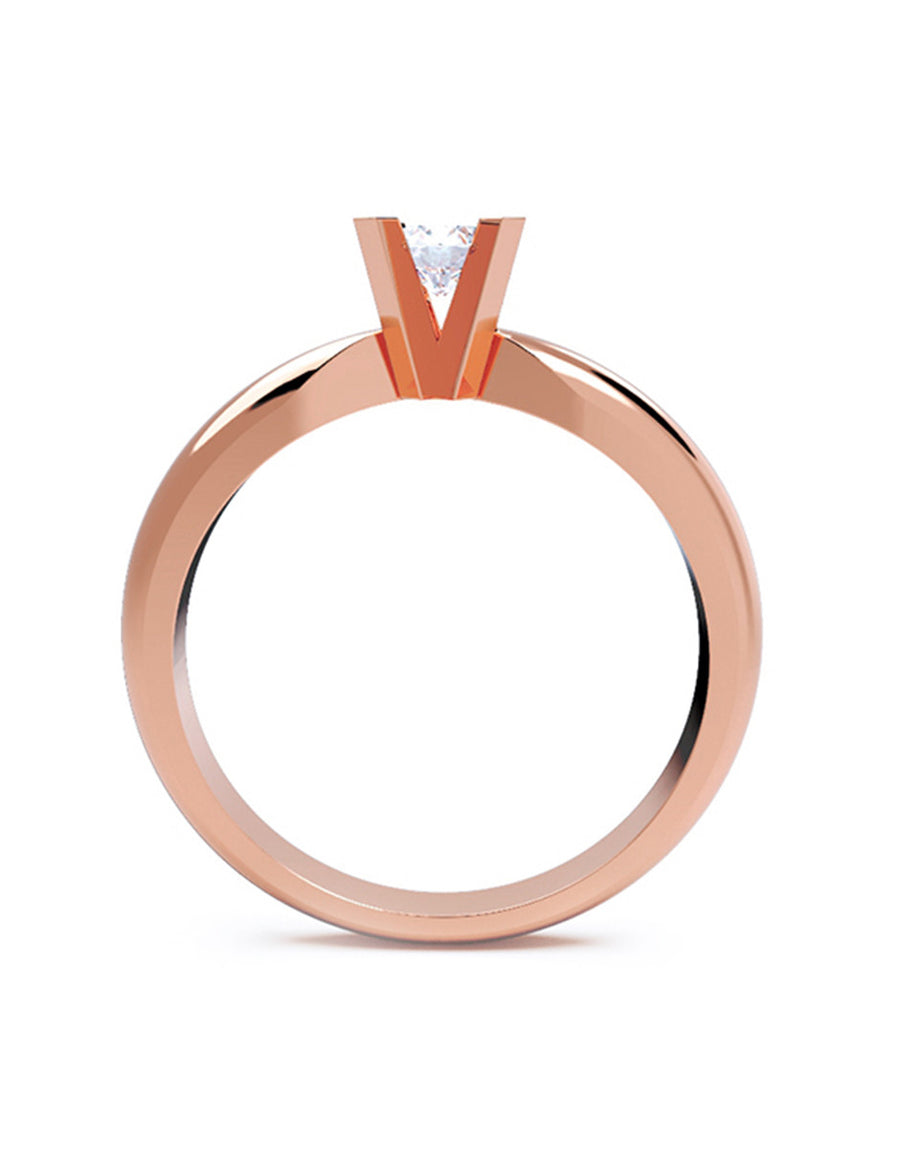 ANILLO CON DIAMANTE DE LABORATORIO ESTILO SOLITARIO