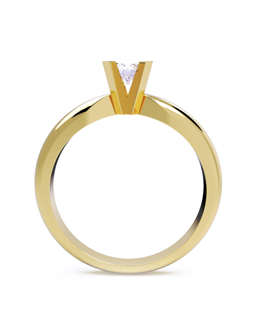 ANILLO CON DIAMANTE DE LABORATORIO ESTILO SOLITARIO