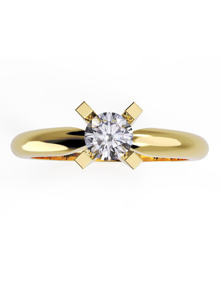 ANILLO CON DIAMANTE DE LABORATORIO ESTILO SOLITARIO