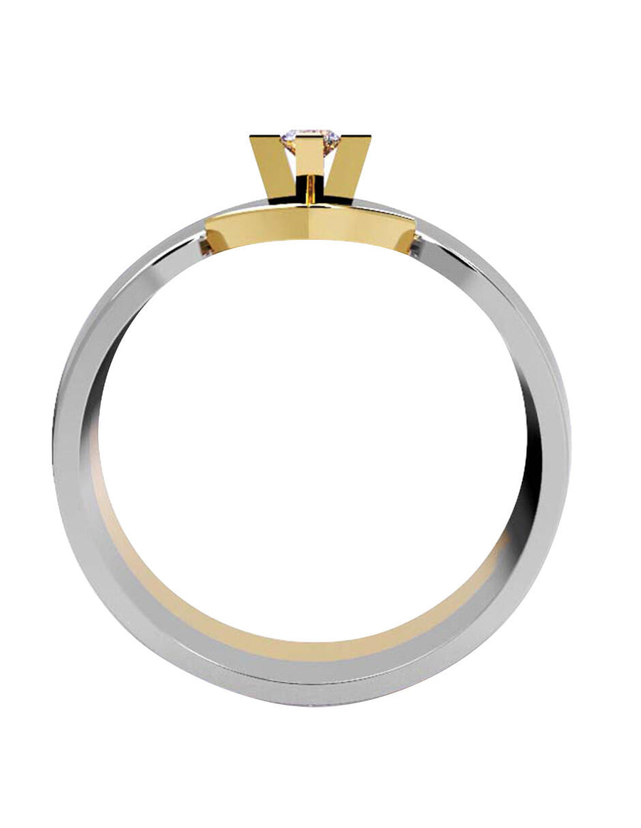 ANILLO DE ORO CON CIRCONIA