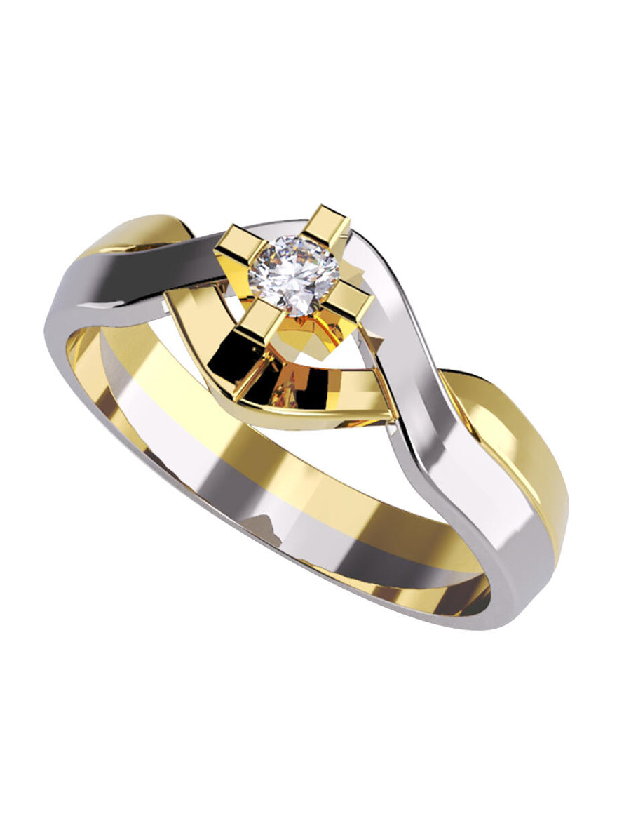 ANILLO DE ORO CON CIRCONIA