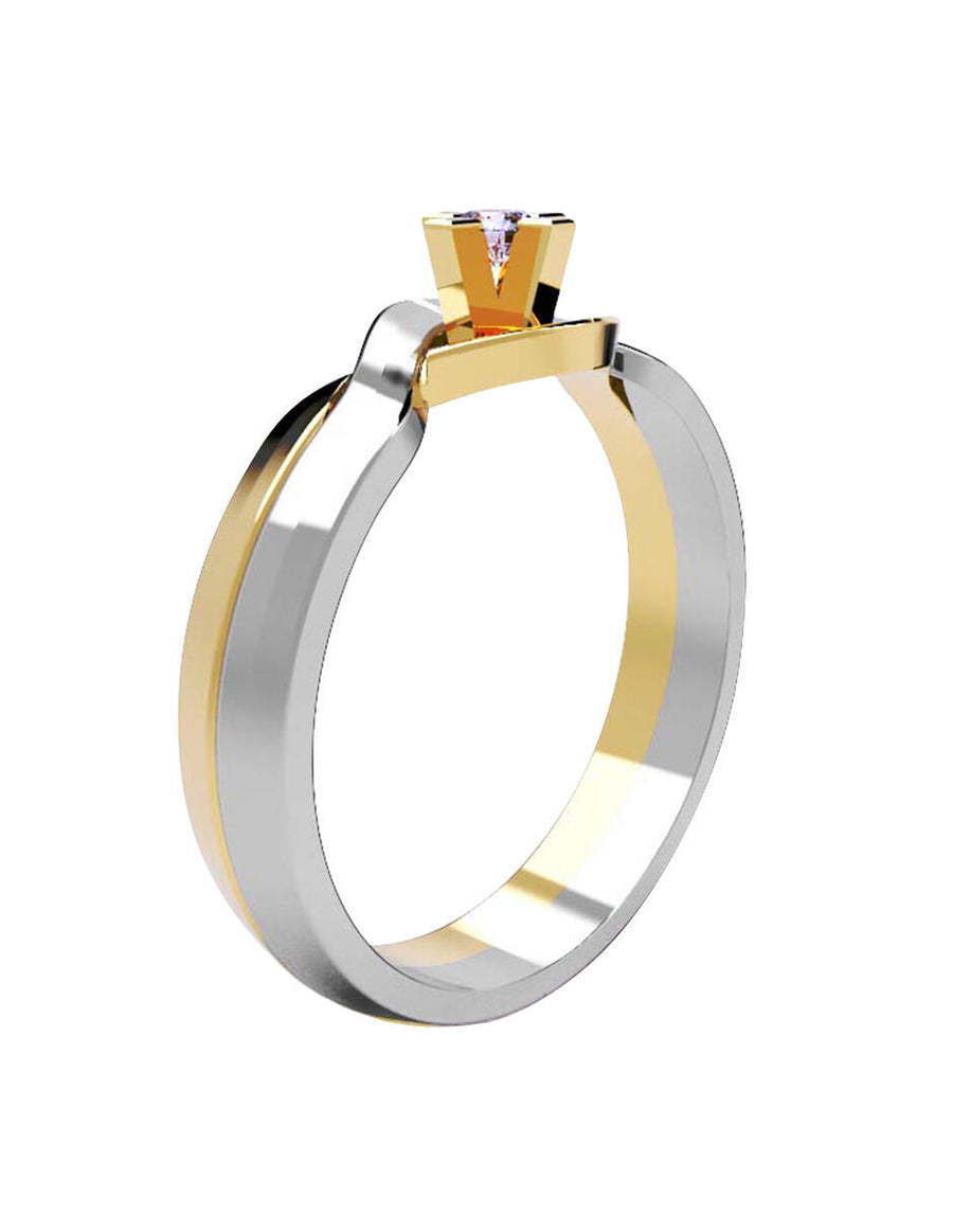 ANILLO DE ORO CON CIRCONIA