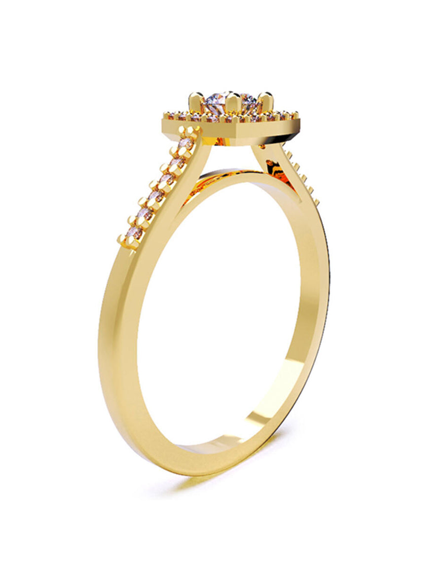 ANILLO DE ORO CON CIRCONIA