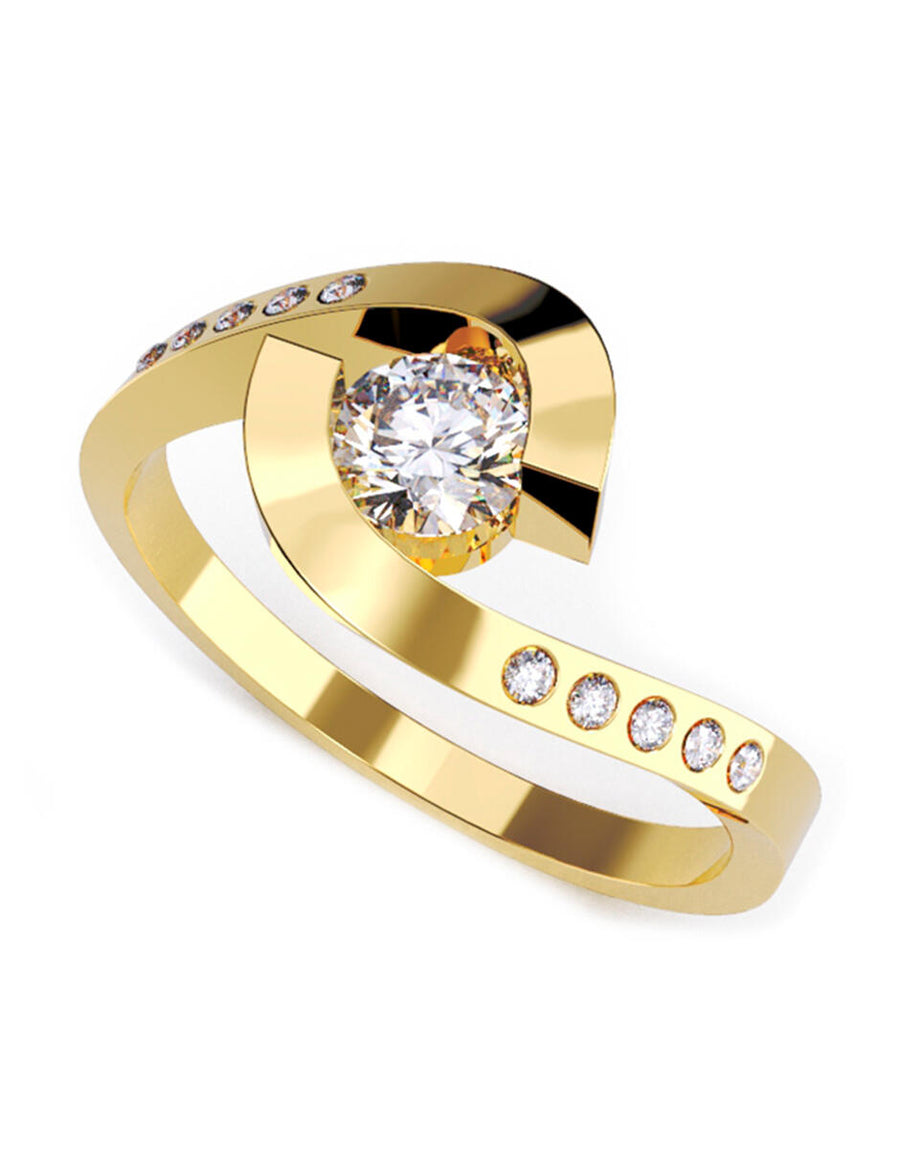 ANILLO DE ORO CON CIRCONIA