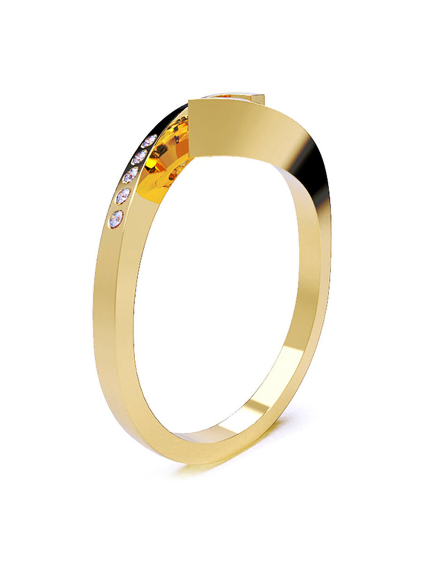 ANILLO DE ORO CON CIRCONIA