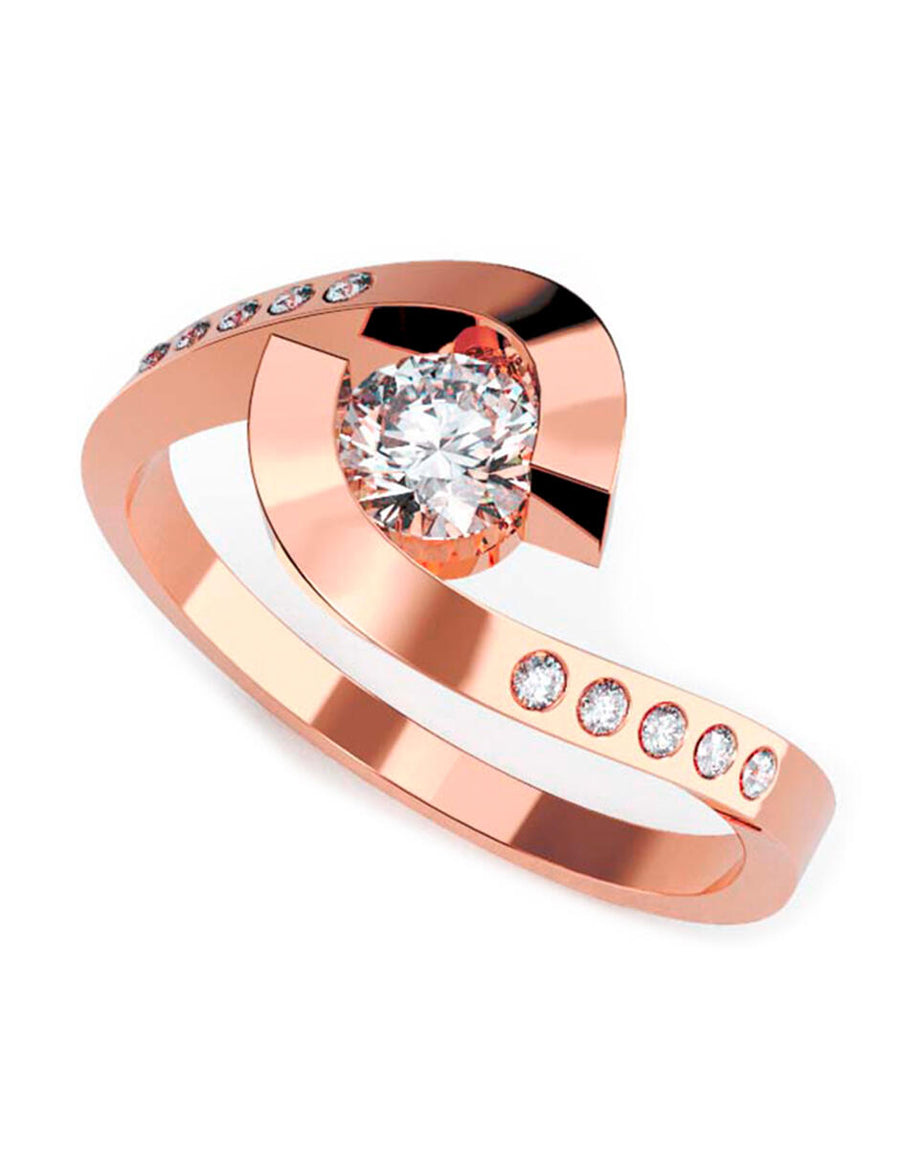 ANILLO DE ORO CON CIRCONIA