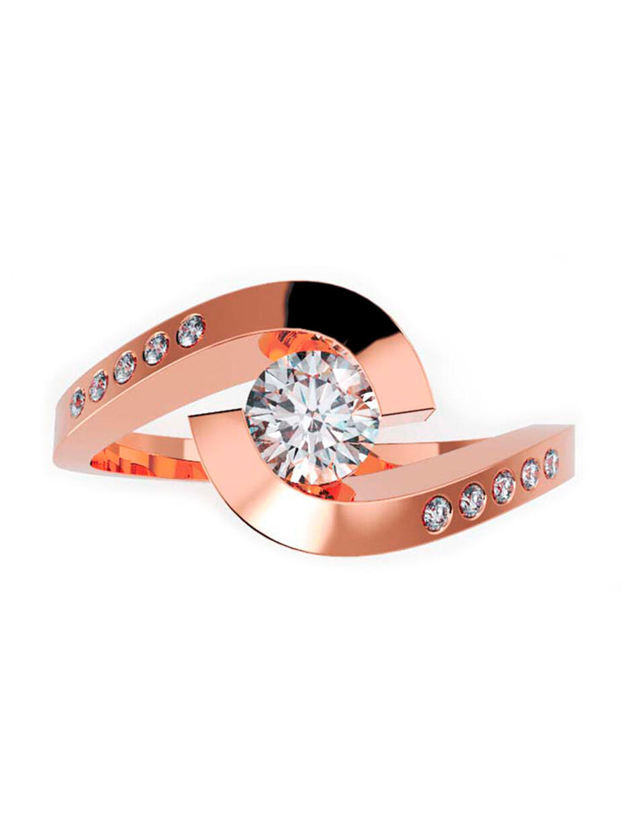 ANILLO DE ORO CON CIRCONIA