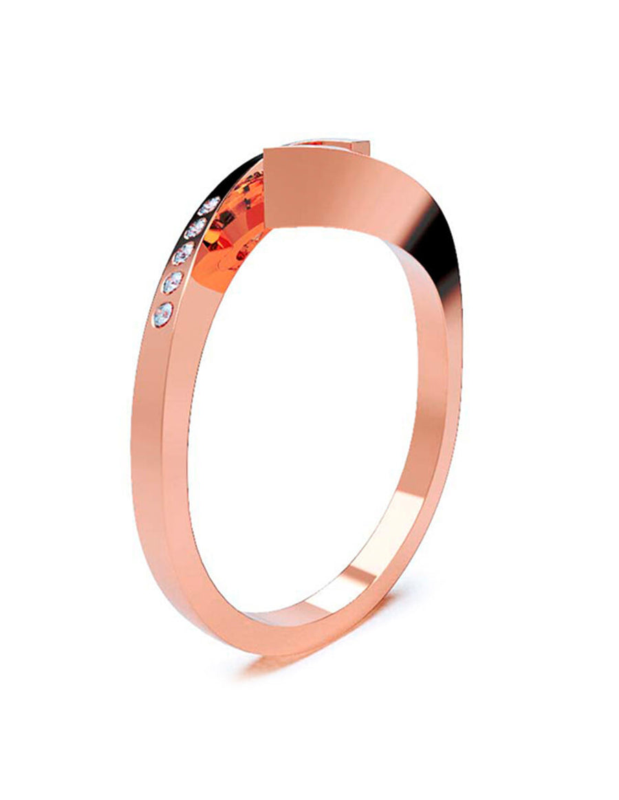 ANILLO DE ORO CON CIRCONIA