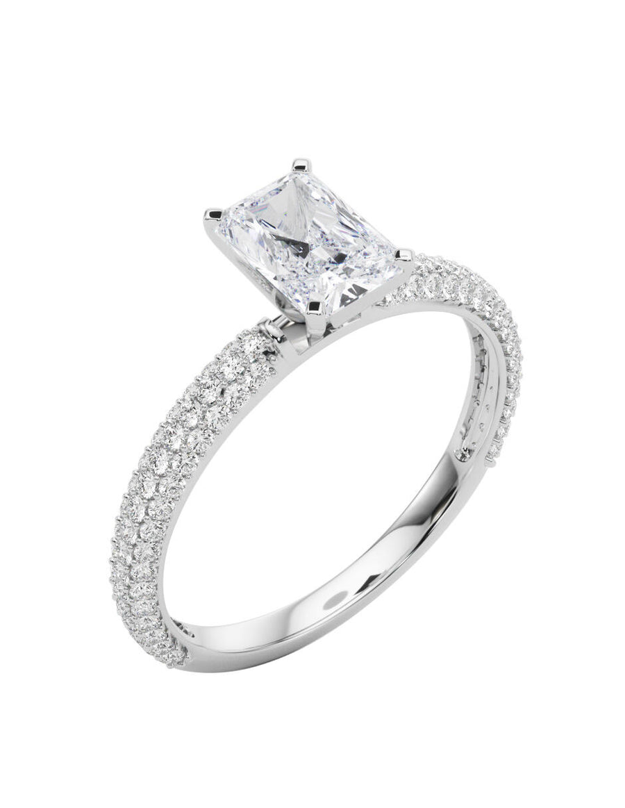 MONTADURA PARA PERSONALIZAR ANILLO DE COMPROMISO - PAVÉ