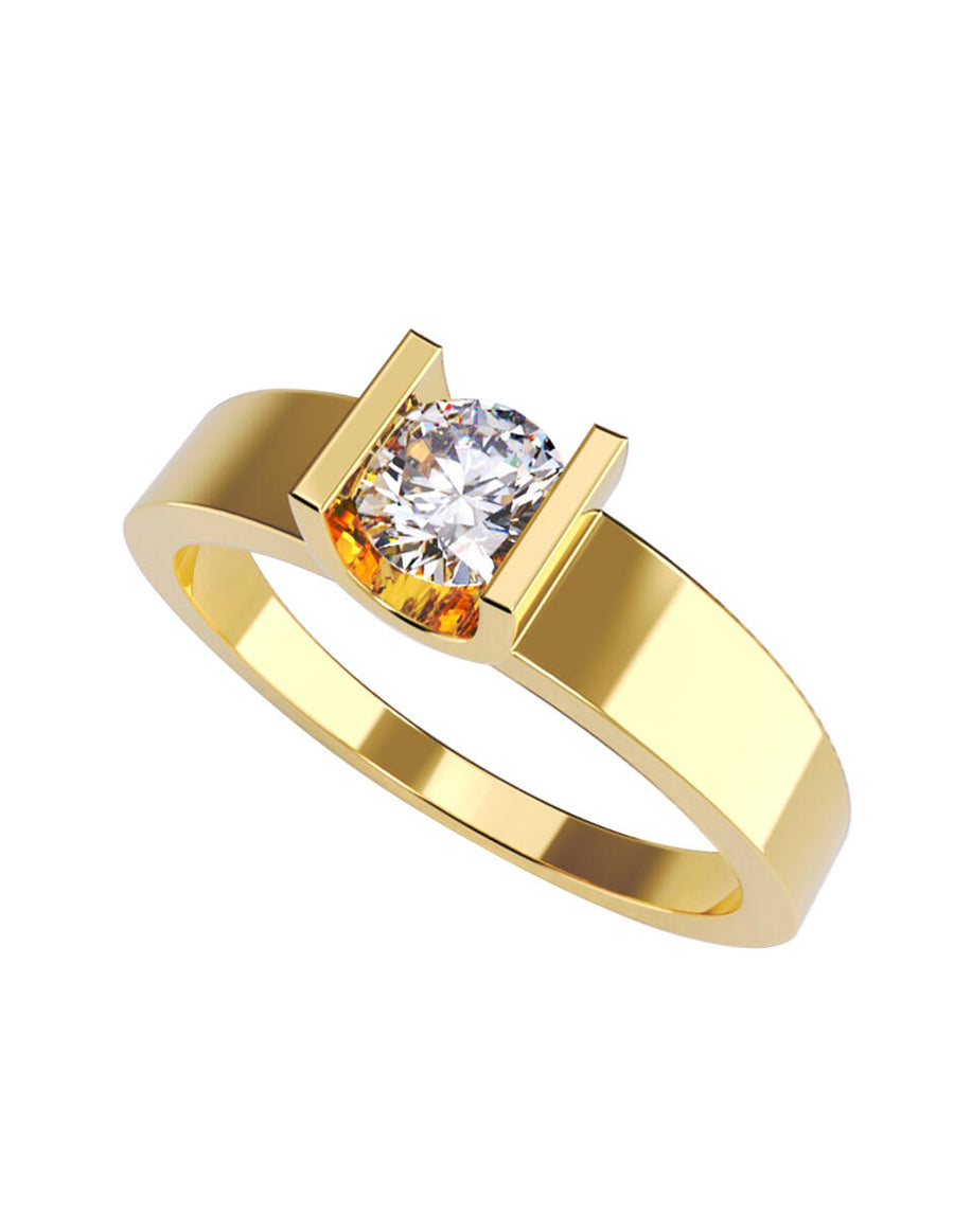 ANILLO DE ORO CON CIRCONIA