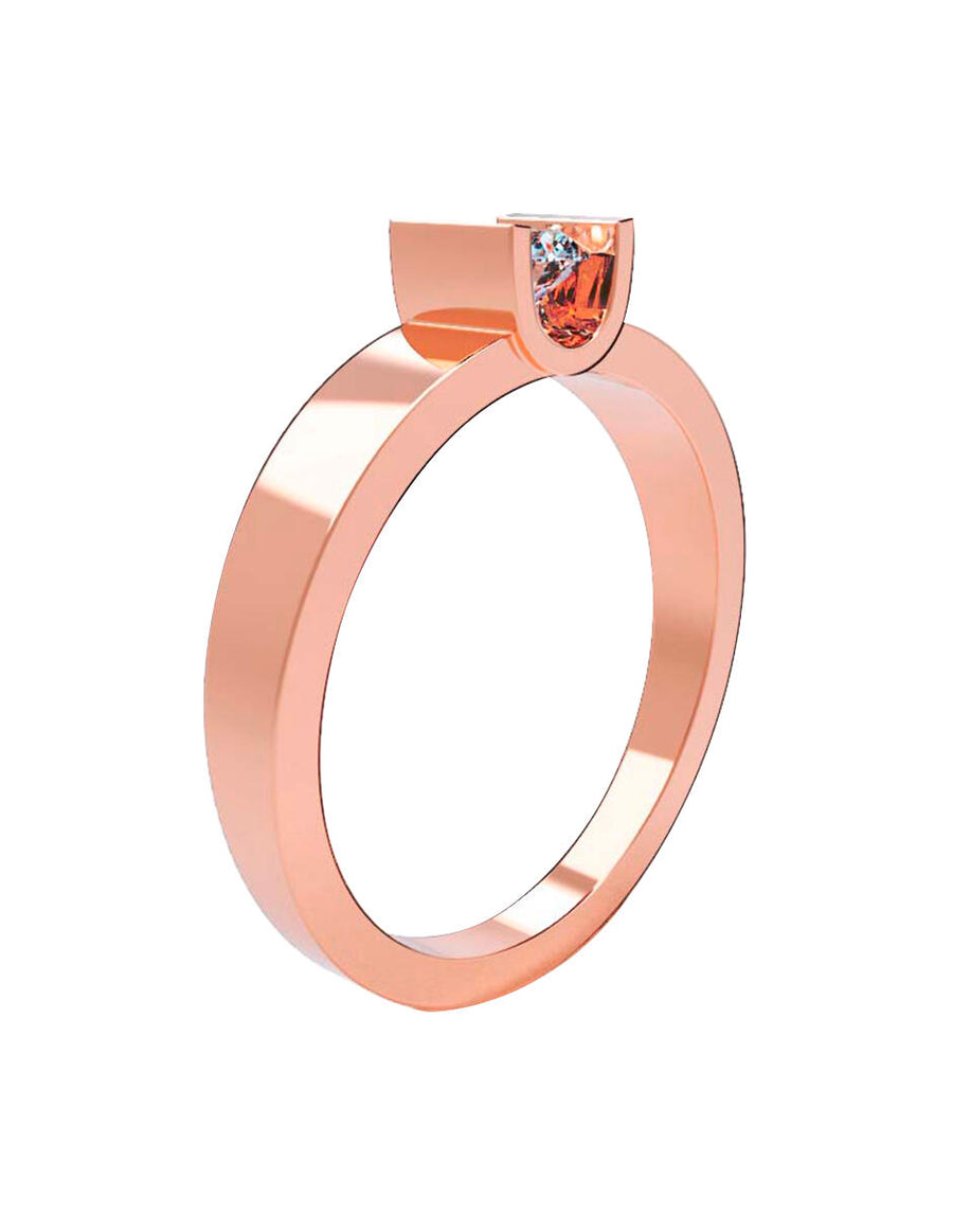 ANILLO DE ORO CON CIRCONIA