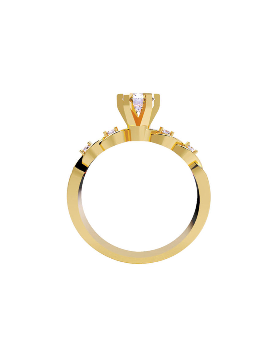 ANILLO DE ORO CON CIRCONIA