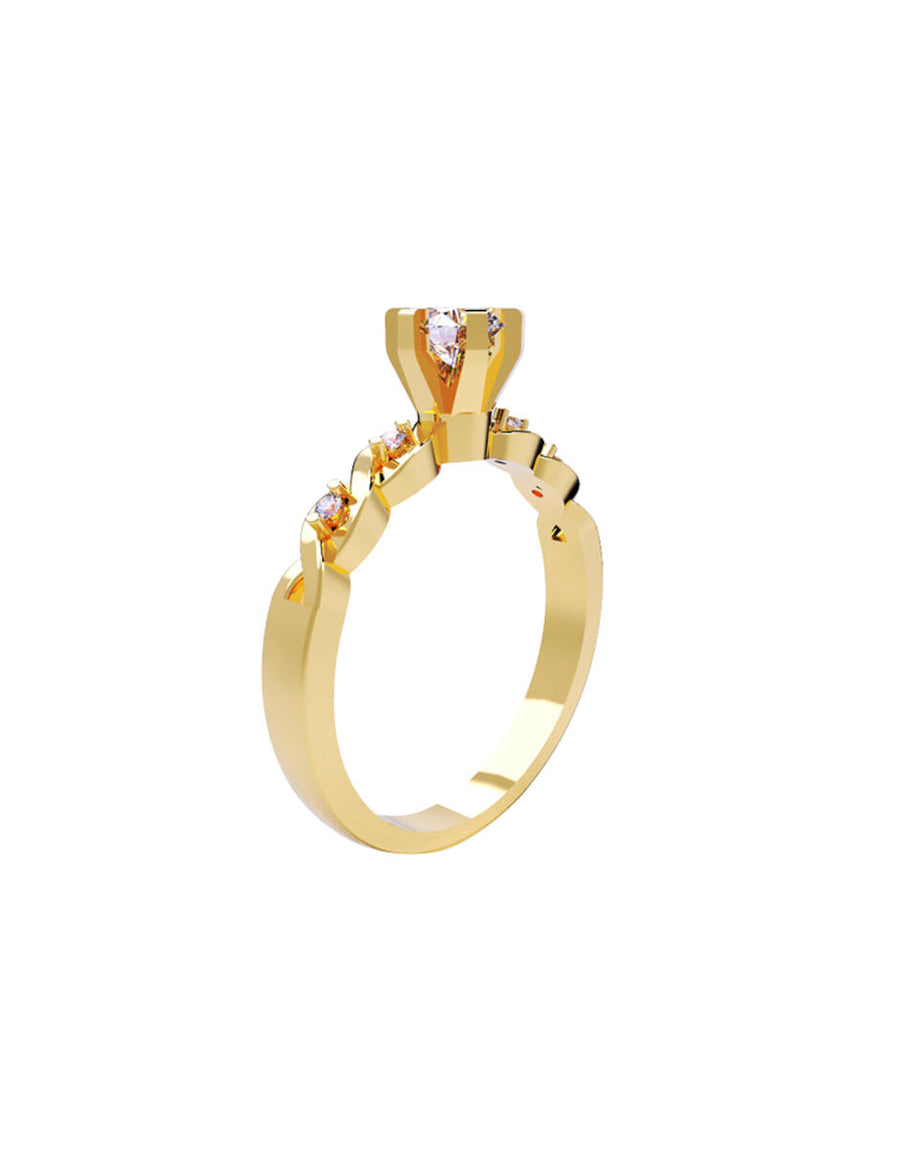 ANILLO DE ORO CON CIRCONIA