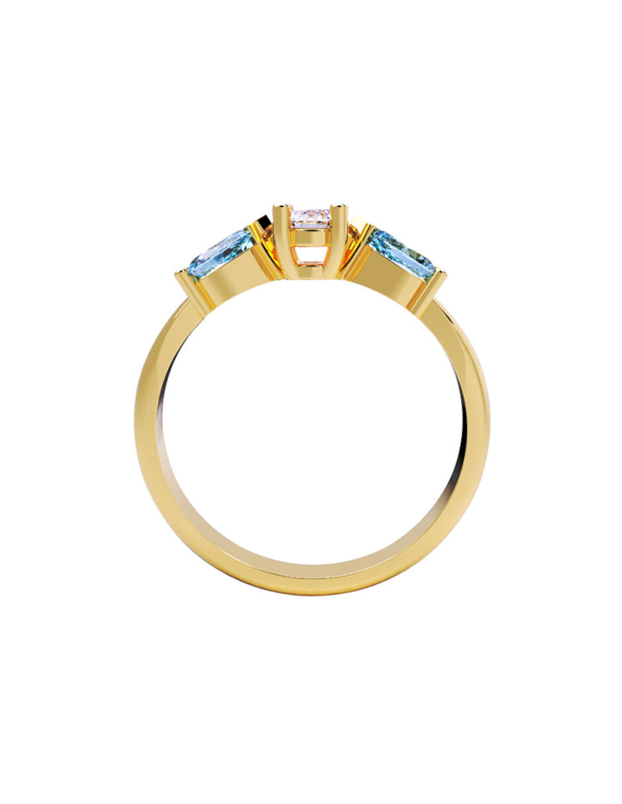 ANILLO DE ORO CON CIRCONIA
