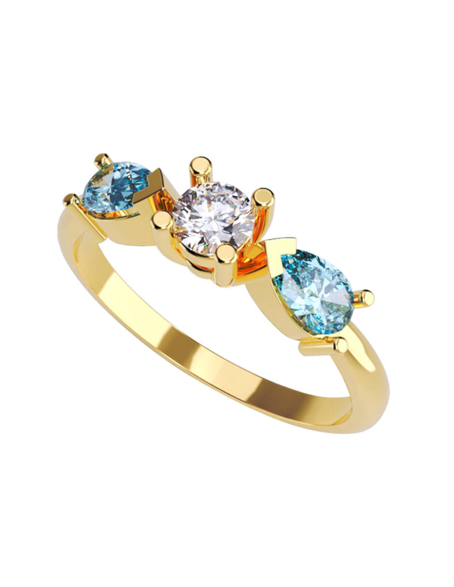 ANILLO DE ORO CON CIRCONIA