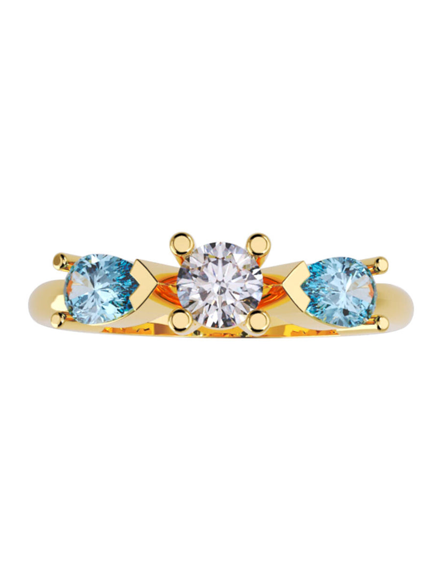 ANILLO DE ORO CON CIRCONIA