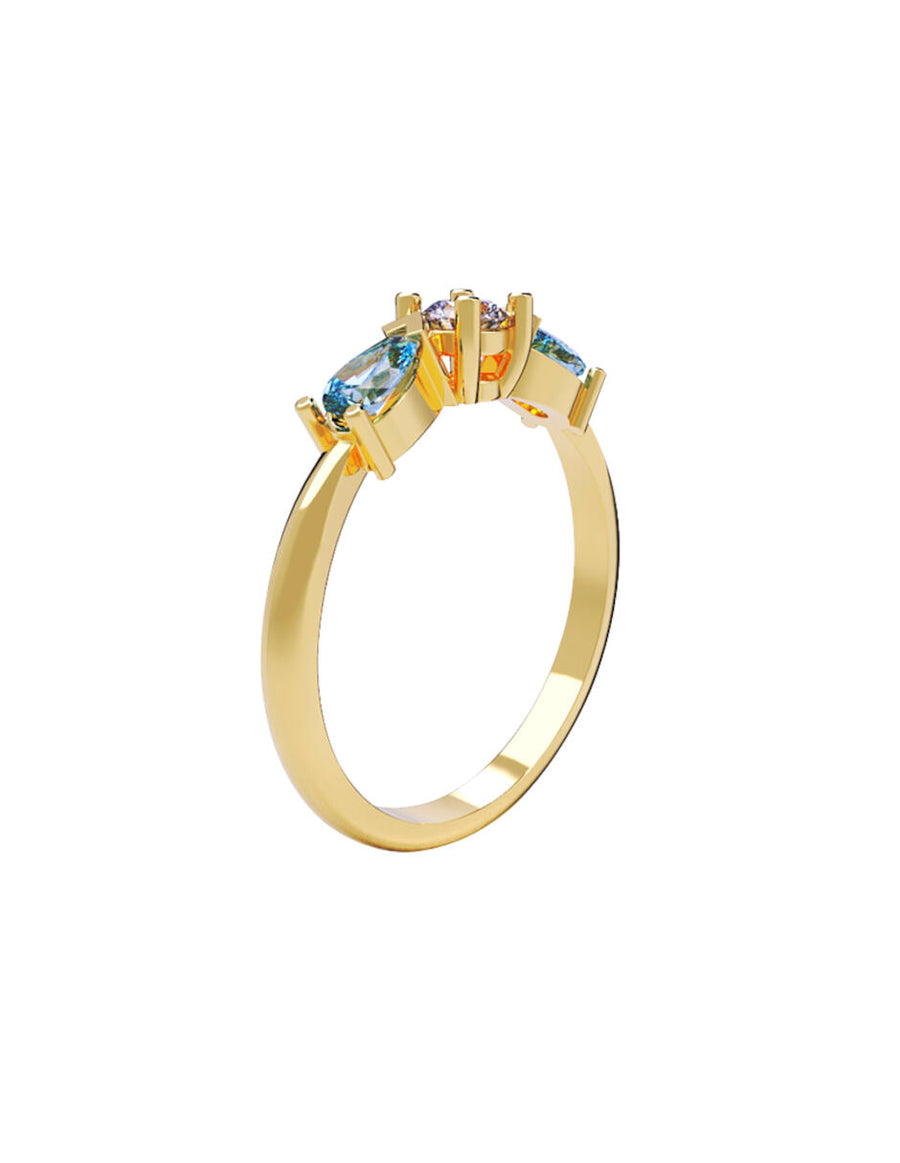 ANILLO DE ORO CON CIRCONIA