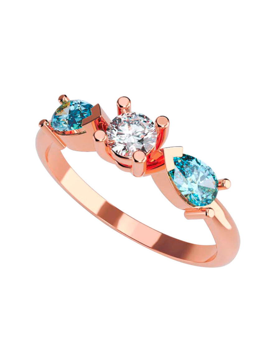 ANILLO DE ORO CON CIRCONIA