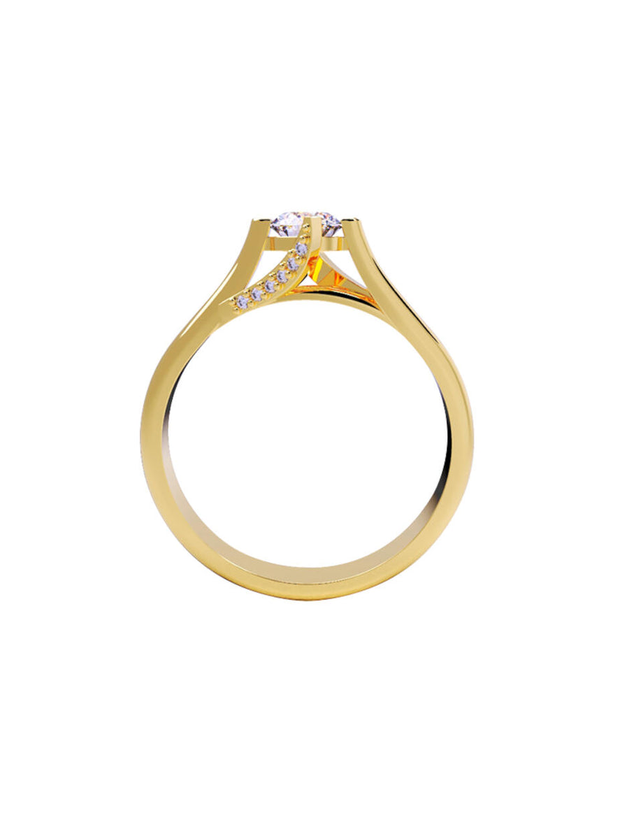 ANILLO DE ORO CON CIRCONIA