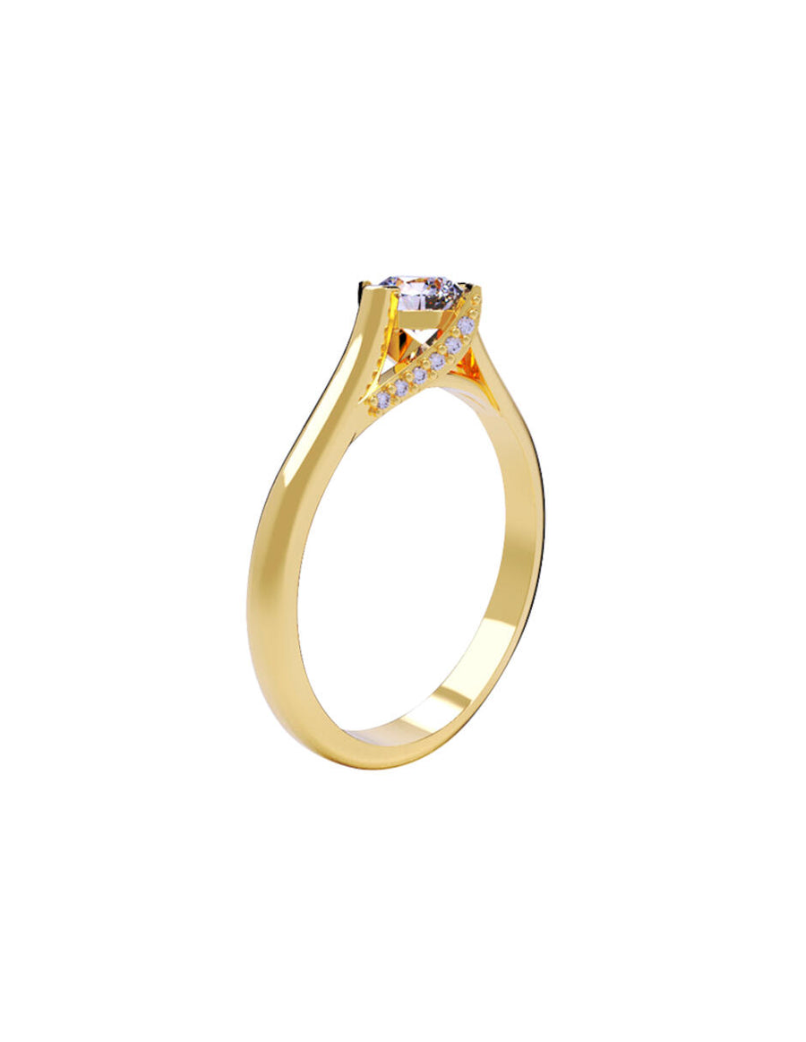 ANILLO DE ORO CON CIRCONIA